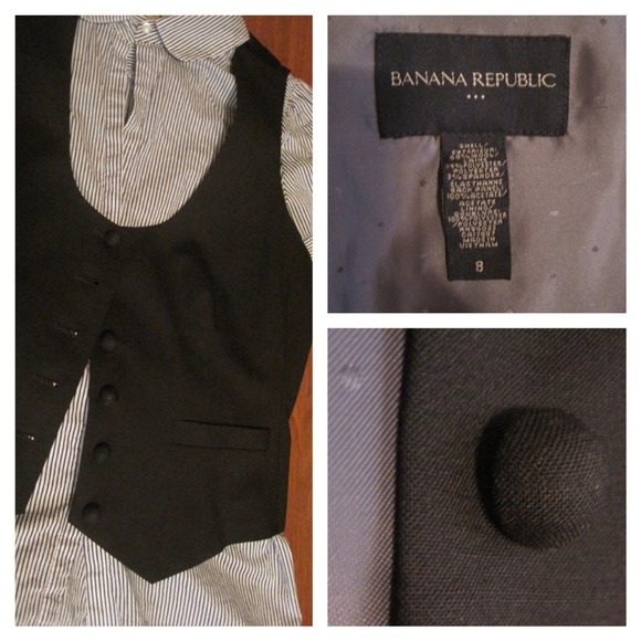 ***SOLD***Banana Republic Black Vest