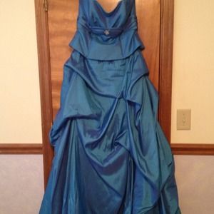 Blue prom/pageant gown.