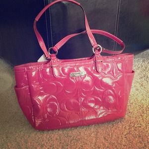 Authentic Coach Patent Leather Tote NWT