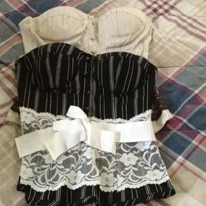 2 cotton corsets