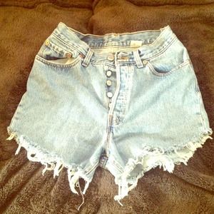Levi's high waisted shorts
