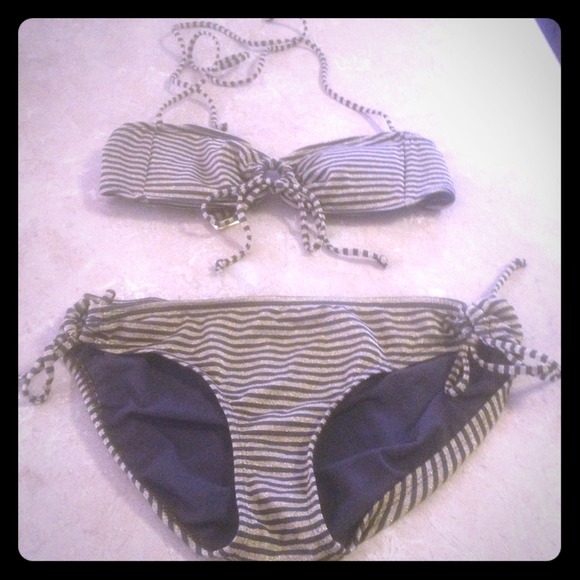 Gold and brown swimsuit