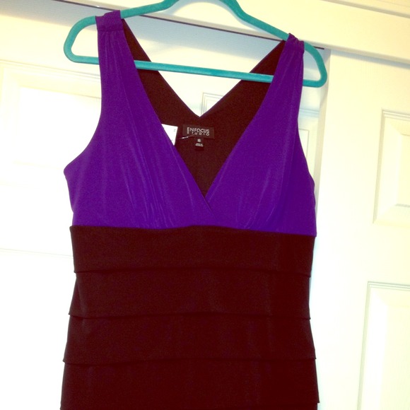 Purple & Black plus size cocktail dress