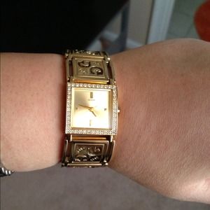 Gold guess watch