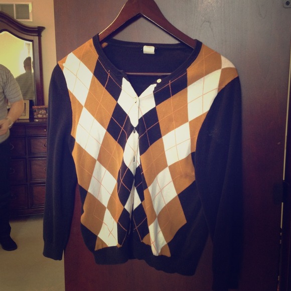 JCrew argyle cardigan
