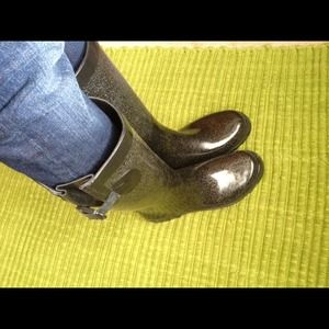 Capelli Black Glittery Rainboots