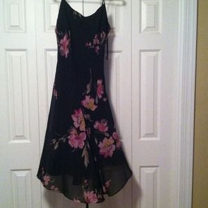 Black flower dress