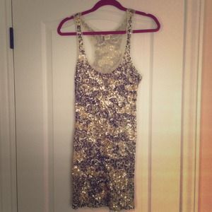 Arden b gold sequin dress