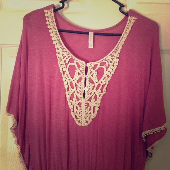 Pink bohemian top!