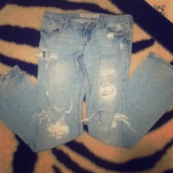 Destroyed Hollister jeans.
