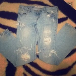 Destroyed Hollister jeans.