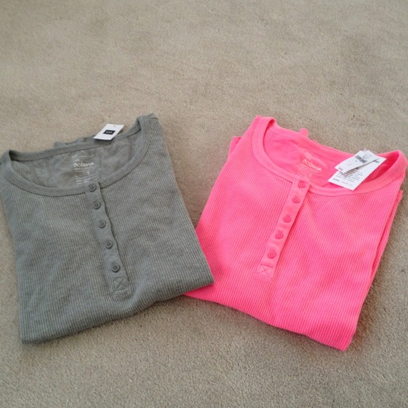 GAP Tops - Bundle of 2 waffle henley long sleeve tees