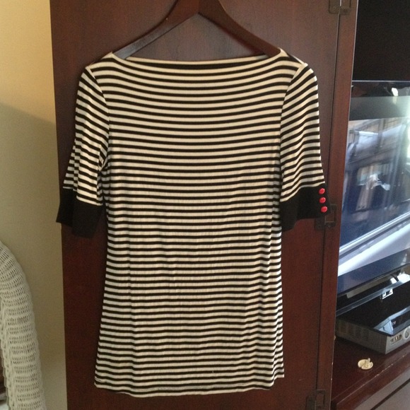 Black and white benefit shirt