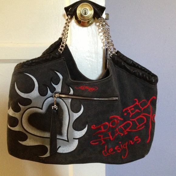 Ed Hardy authentic handbag hobo (reduced $$)