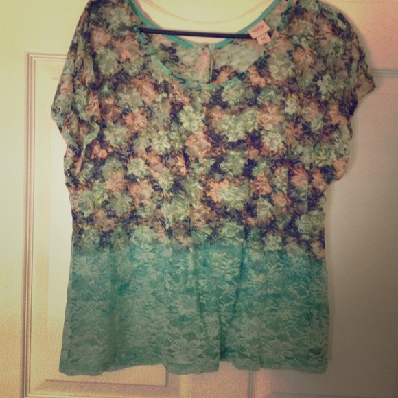 Sheer floral top!