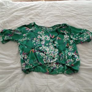 Beautiful green and colorful blouse!