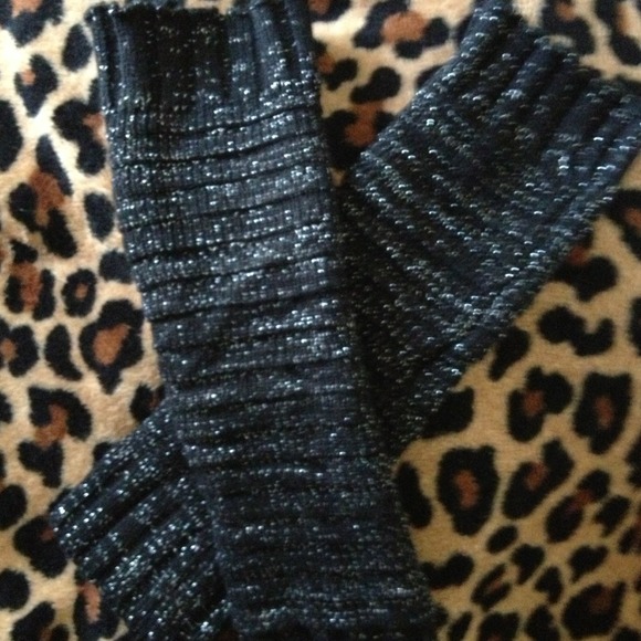 Betsy Johnson Black sparkly leg warmers! - Picture 3 of 3
