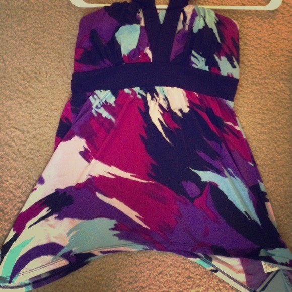 Multi print halter top