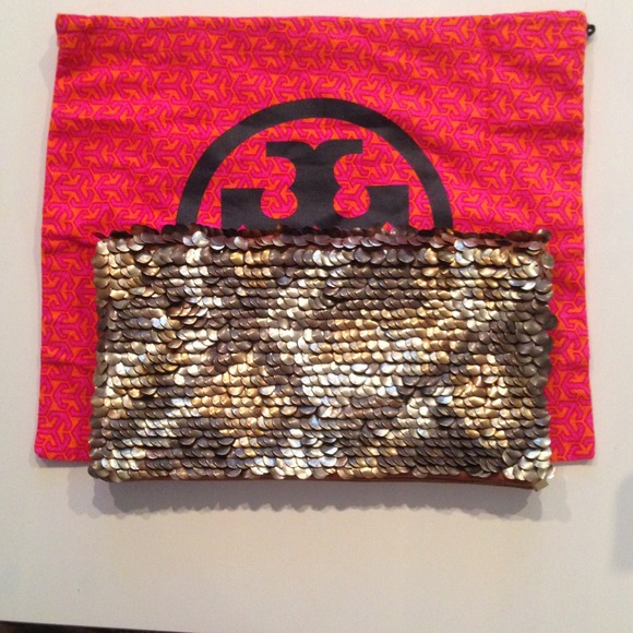 Tory Burch Clutches & Wallets - REDUCED!!! RARE Tory Burch mixed metal clutch.