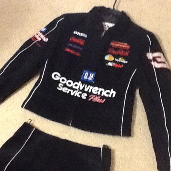 Dale Earnhardt suede jacket  M skirt  6 set blk - Picture 2 of 4