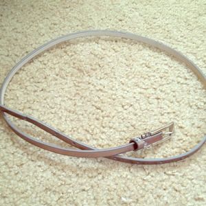 Silver metallic belt