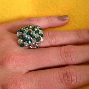 Swarovski Crystal stretchy ring