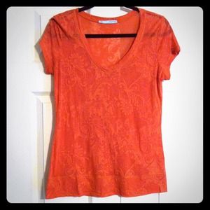 ⛔Sold⛔NWOT Maurices sheer orange top