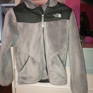 Youth size 10/12 medium grey and black Northface