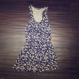 Flower print romper