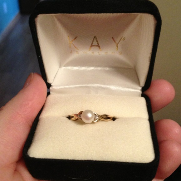 💝Pearl/gold ring