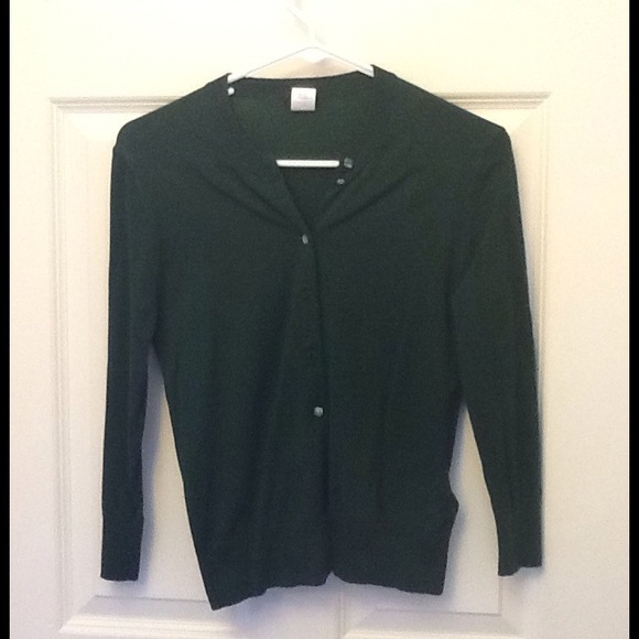 J Crew green cardigan