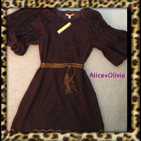 Alice + Olivia Dresses & Skirts - Alice+Olivia🎀NWT🎀Chocolate Brown👗with FAB belt