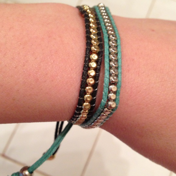 ❌BUNDLED❌Adjustable turquoise and black bracelet - Picture 2 of 3