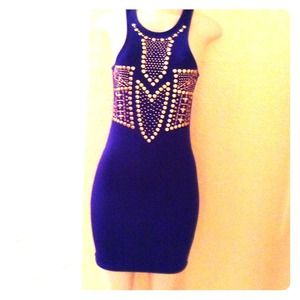 Very nice blue dress.