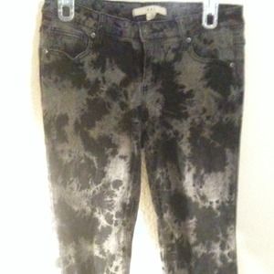 Grey tie died pants