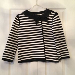 J crew cotton 3/4 sleeve sweater/jacket size small