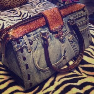 Vintage blue jean purse!