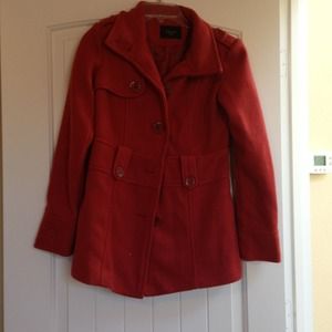 SOLD in BUNDLE-******Rustic orange light wool coat