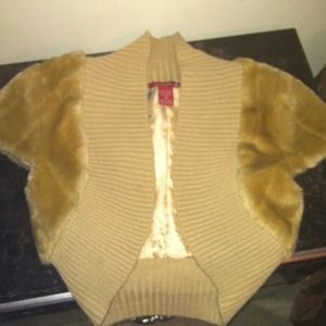Brown furry vest