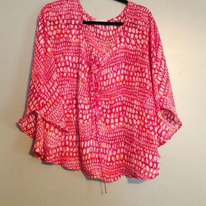 Pink & White with a little orange detail top