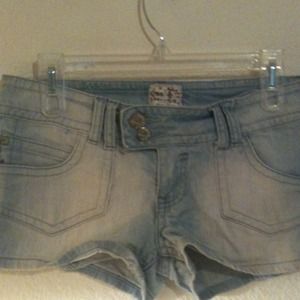 Light blue jean shorts