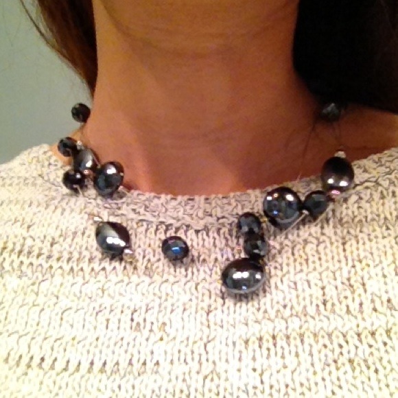 Blue and silver layered Necklace