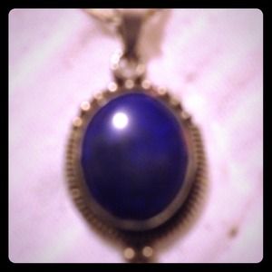 SOLD*****Sterling Silver chain/ Blue Lapis