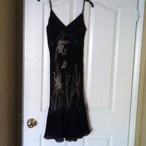 Black spaghetti strap dress