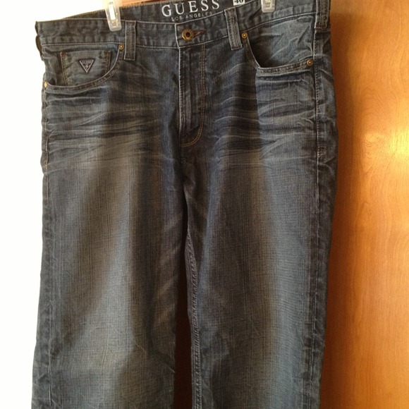 Men's dark fade Guess jeans