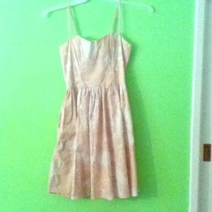 Pink floral print dress