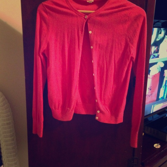 J crew hot pink cardigan