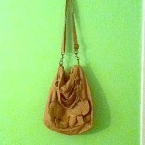 Beige shoulder bag