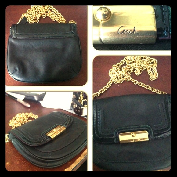 Coach Dark Green Long Chain Bag