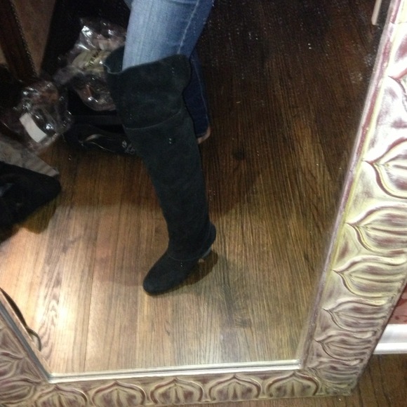 Black over the knee boots